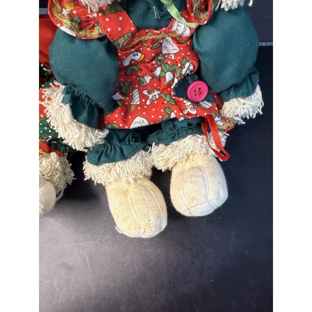 Vtg '95 House of Lloyd Hip & Hop Bunny Rabbits Christmas Ceramic Head Torso EUC